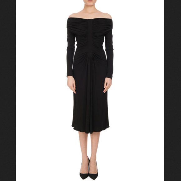 NWT AucAltuzarra Imogene Ruched Off-the-Shoulder Midi Dress